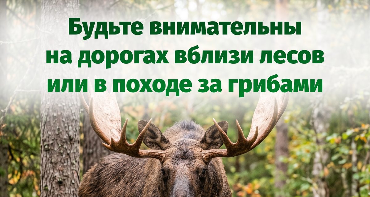 Водителей Нижнекамска предупредили о лосях, которые могут выбежать на дорогу во время гона